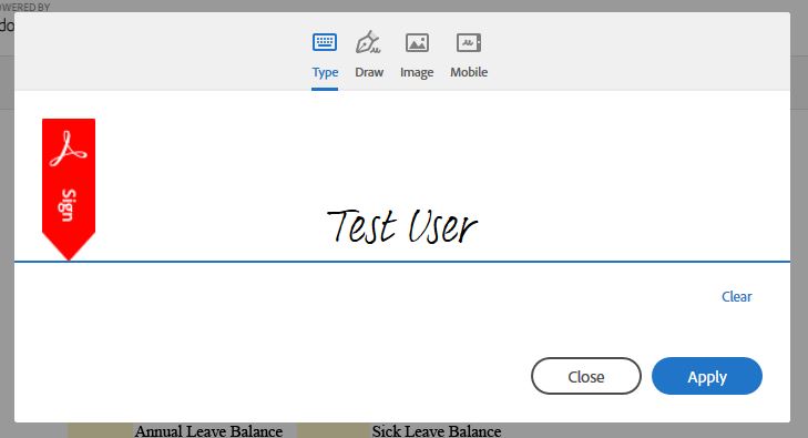 Once you have filled in the form, click the signature field in order to sign the document. 