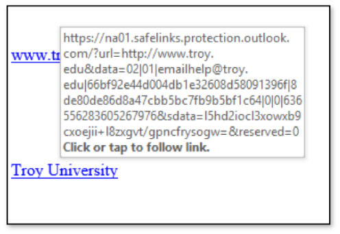 Safelinks protected email link