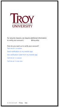 Canvas Multi-factor authentication screenshot