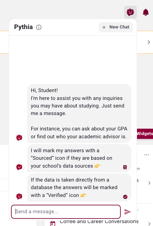 OneTROY screenshot of AI chatbot